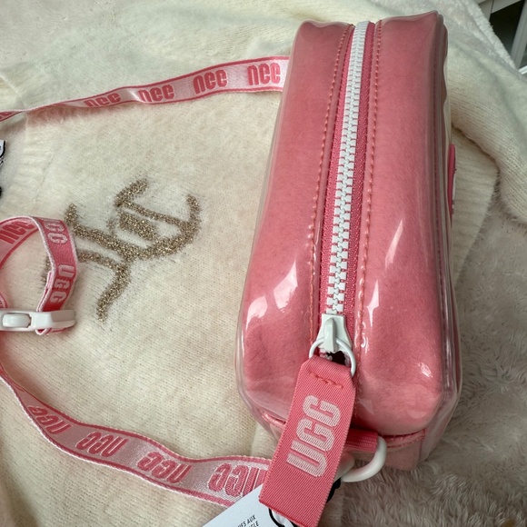 NWT Ugg Rare Pink! Janey ll Clear - shearling purse - Picture 3 of 7